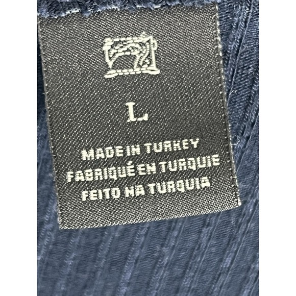 Scotch & Soda Maison Square Neck Ribbed Knit Top Navy Blue Sz L Basic Layer - Picture 5 of 8